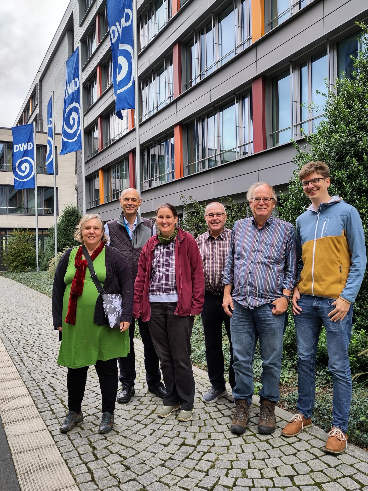 Dr. Annika Jahnke-Bornemann, Alfred Trukenmüller (UBA), Dr. Monika Rauthe (DWD), André Zorn (BfIP), Dr. Thomas Einfalt, Dr.-Ing. Benjamin Mewes (Okeanos)